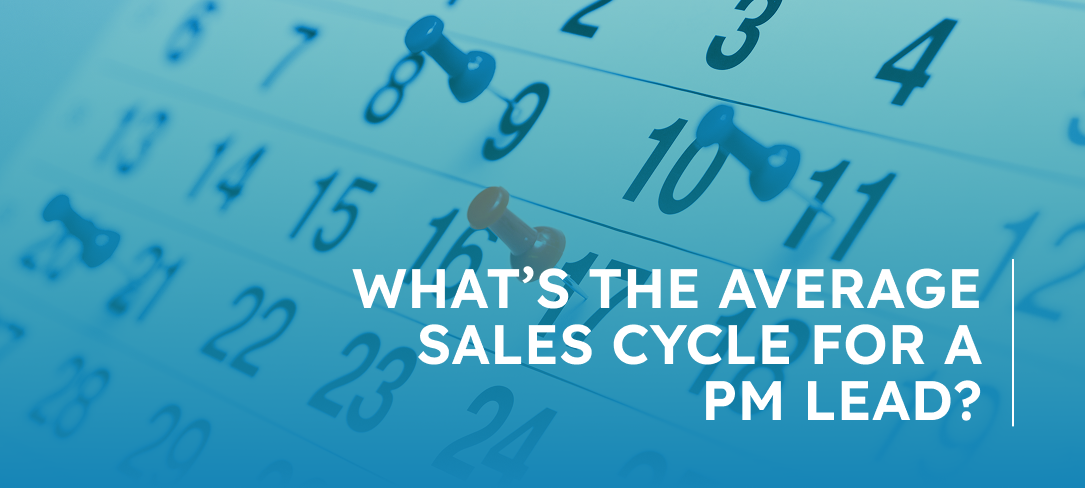 What's the average sales cycle for a PM lead?
